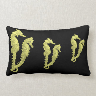 Coussin Rectangle Danse Des Chevaux De Mer (Jaune)