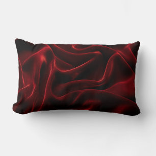 Coussin Rectangle Dark Red Velvet Luxury Abstract