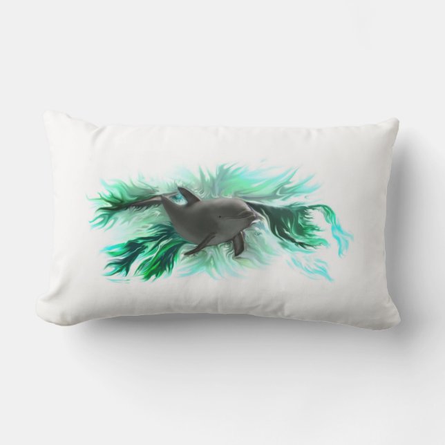 Coussin Rectangle Dauphin - Bébé (Recto)