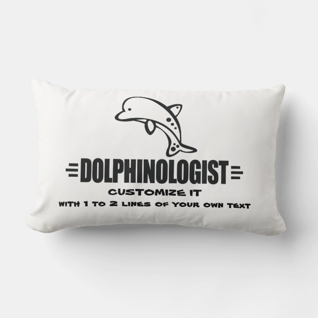 Coussin Rectangle Dauphins faits sur commande drôles (Recto)