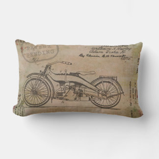 Coussin Rectangle Davidson Motorcycle Brevet Harley En attente Vélo