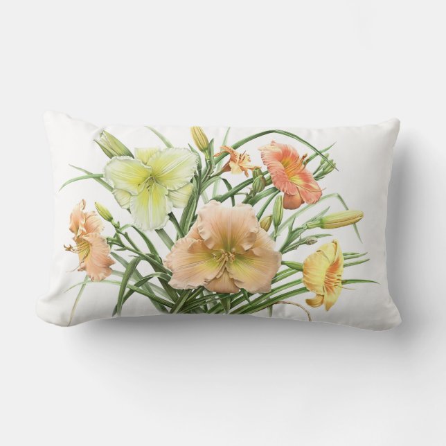 Coussin Rectangle Daylily Bouquet (Recto)