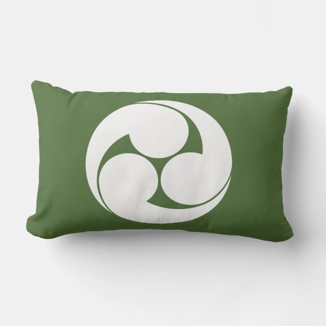 Coussin Rectangle ） de 地抜き de （de 左三つ巴 (Recto)