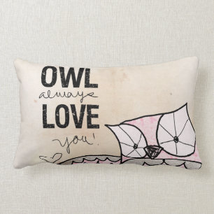 Coussin Rectangle De hibou amour toujours vous par VOL25