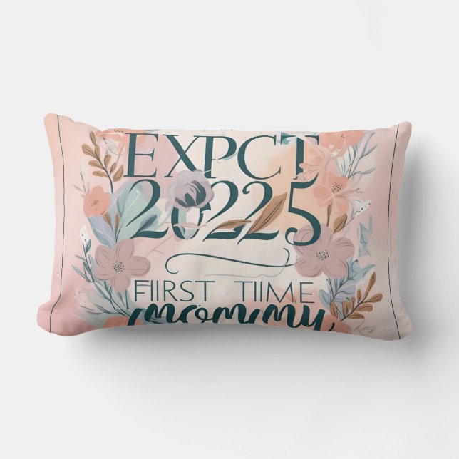 Coussin Rectangle Débuts doux : Maman fondé en 2025 Illustré (Recto)