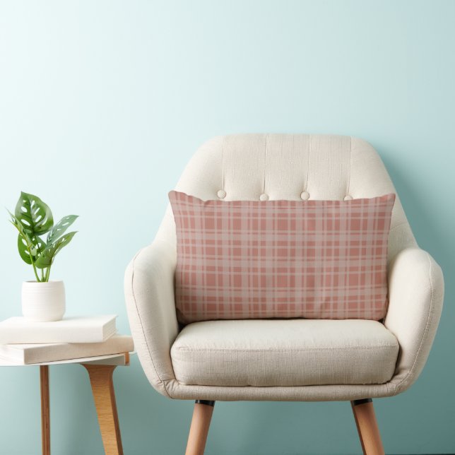 Coussin Rectangle Décor d'accent de carreau en terre cuite beige mod (Chaise)