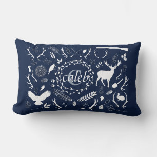 Coussin Rectangle Décor de bébé en bois personnalisé