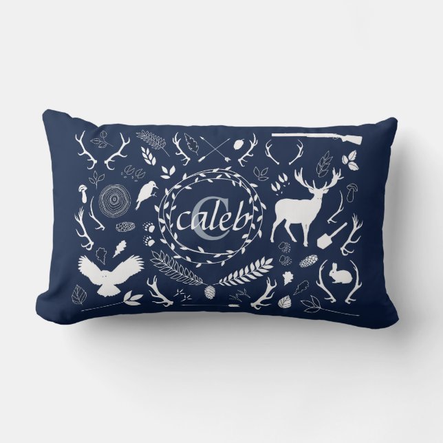 Coussin Rectangle Décor de bébé en bois personnalisé (Recto)