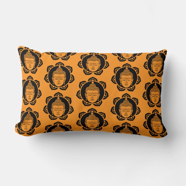 Coussin Rectangle Décor d'intérieur bouddhiste (Recto)