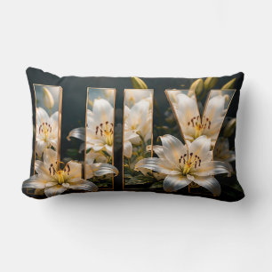 Coussin Rectangle Décor Floral Botanique de Luxe Lily