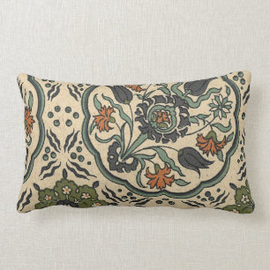 Coussin Rectangle Décor Floral Perse Carrelage