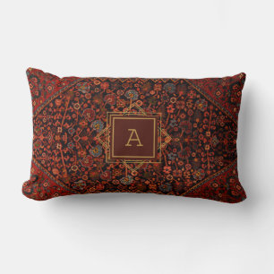 Coussin Rectangle Décor Maximaliste Monogramme Vintage Motif de tapi