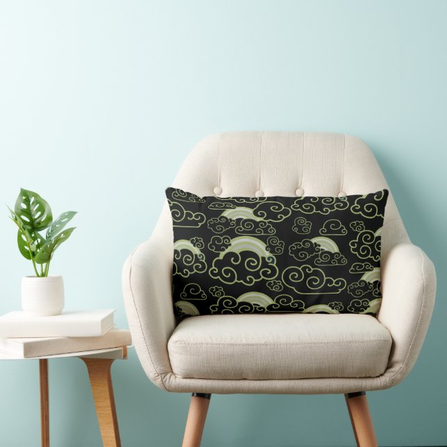 Coussin Rectangle Décoration de maison de style Japandi (Chaise)