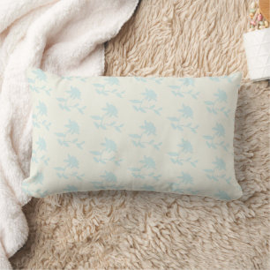 Coussin Rectangle Décoration de maison rustique bleu clair et crème