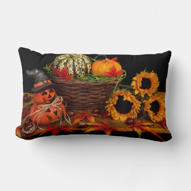 Coussin Rectangle Décoration d'Halloween (Recto)