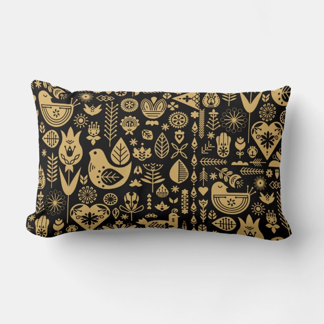 Coussin Rectangle Décorations de Noël scandinave nordique (Recto)