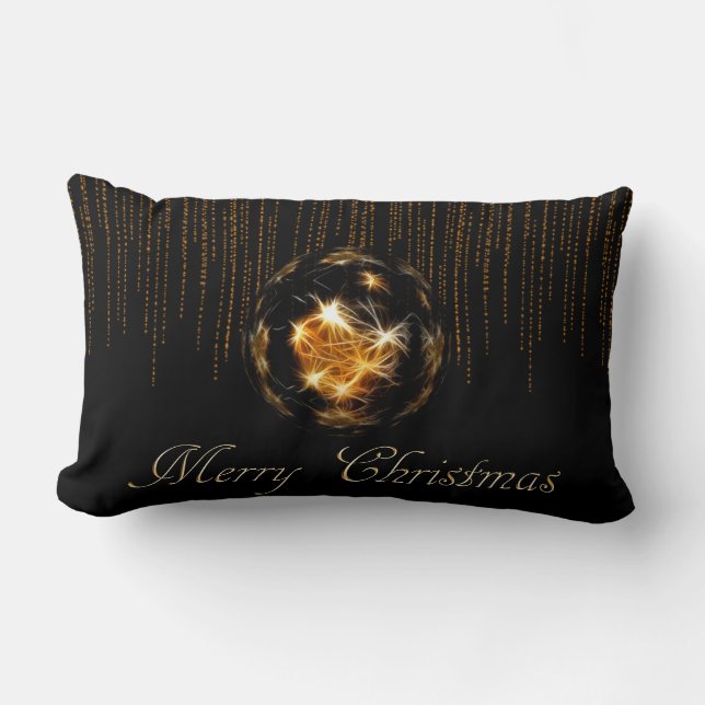 Coussin Rectangle Décorations de voeux de Noël (Recto)