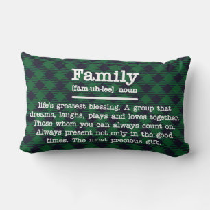 Coussin Rectangle Définition de famille (ajoutez votre propre photo)
