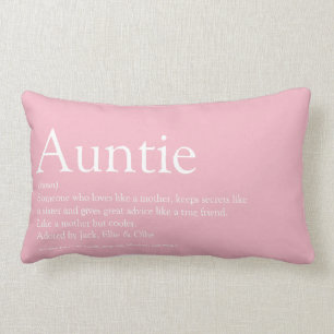 Coussin Rectangle Définition de Tante Tante Fun Rose Féminin Meilleu