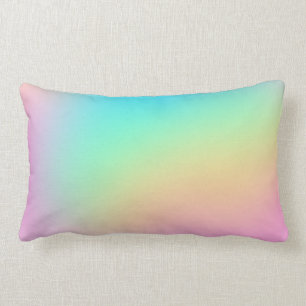 Coussin Rectangle Dégradé arc-en-ciel doux et prismatique