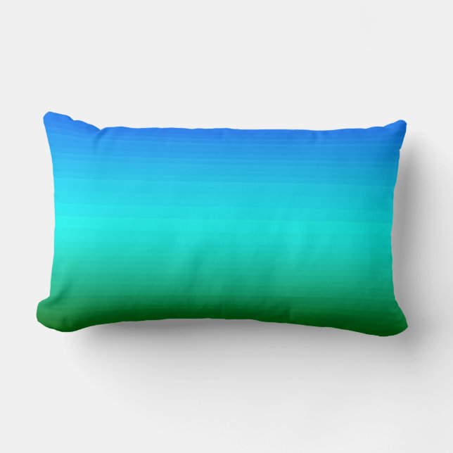 Coussin Rectangle Dégradé bleu et vert mer et ciel (Recto)