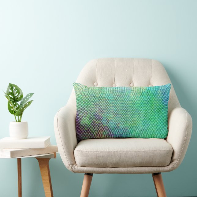 Coussin Rectangle Dégradé de Arc-en-Ciel Rêveur Design Abstrait 1270 (Chaise)