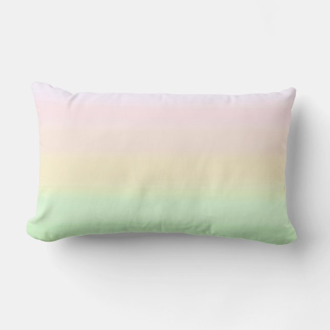 Coussin Rectangle Dégradé de couleurs pastel élégant (Recto)