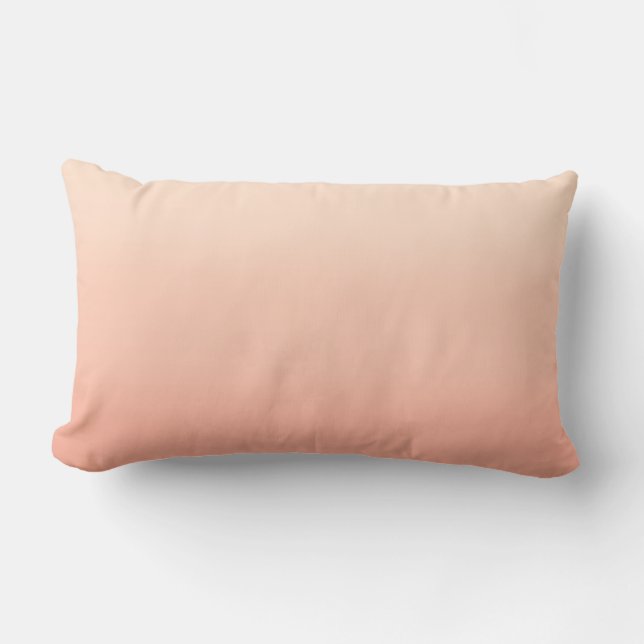 Coussin Rectangle Dégradé orange pastel élégant (Recto)