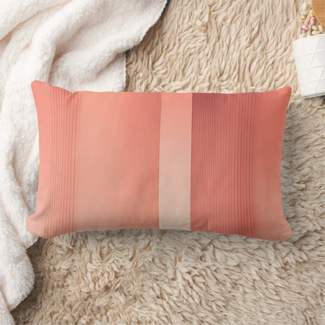 Coussin Rectangle Dégradés de rayures pêche couleurs art IA  (Couverture)