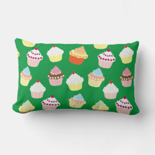 Coussin Rectangle Délicieux Décor Cupcakes Lumbar Pillo