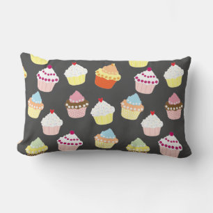 Coussin Rectangle Délicieux Décor Cupcakes Lumbar Pillo