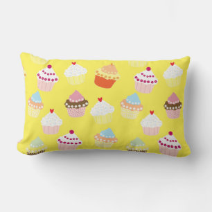 Coussin Rectangle Délicieux Décor Cupcakes Lumbar Pillo