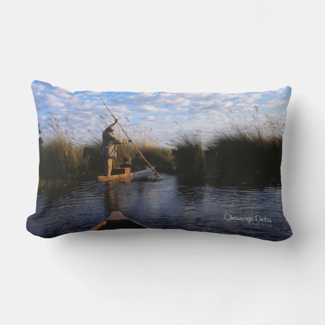 Coussin Rectangle Delta d'Okavango (Recto)