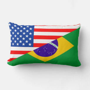 Coussin Rectangle demi de pays des Etats-Unis de drapeau des