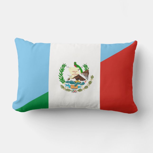 Coussin Rectangle demi de symbole de drapeau du Guatemala Mexique (Recto)