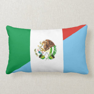Coussin Rectangle demi de symbole de pays de drapeau du Mexique