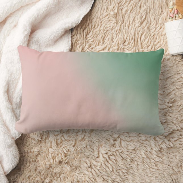 Coussin Rectangle Demi-émeraude art mi-rose de l'IA (Couverture)