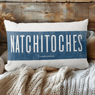 Coussin Rectangle Denim Look Natchitoches Louisiane State