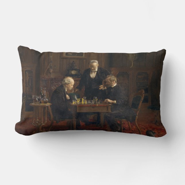 Coussin Rectangle Des gentillesses jouent à un jeu d'échecs (Thomas  (Recto)