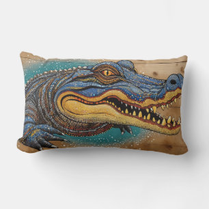 Coussin Rectangle Design d'art crocodile australien