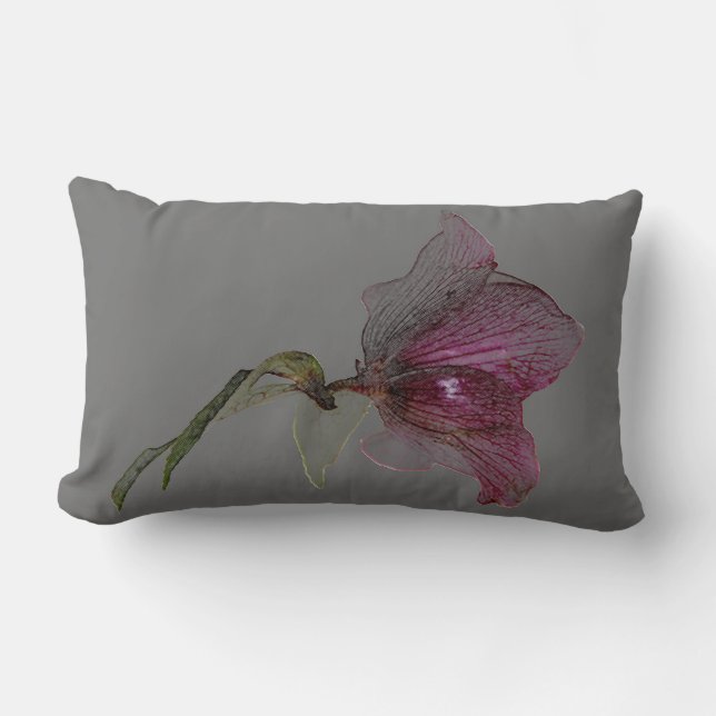 Coussin Rectangle Design de fleurs élégant (Recto)