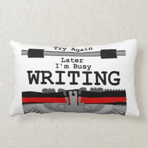 Coussin Rectangle Design de machine à écrire de l'auteur de luxe 