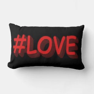 Coussin Rectangle Design d'expression mignon "#LOVE". Commandez dès 