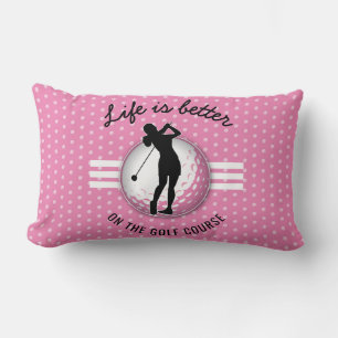 Coussin Rectangle Design élégant de Golfeur pour femmes