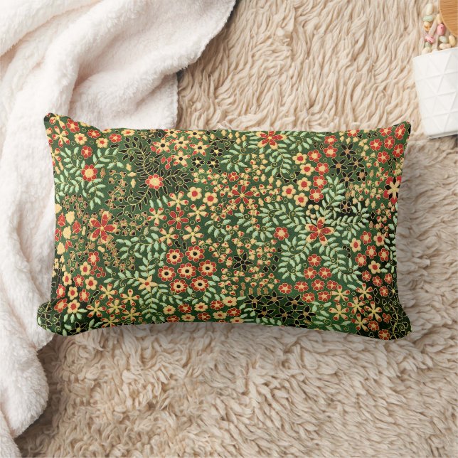 Coussin Rectangle Design floral japonais vintage (Couverture)