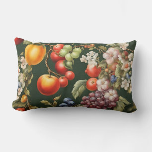 Coussin Rectangle Design italien élégant avec Fruits et Fleurs