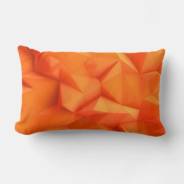 Coussin Rectangle design orange contemporain (Recto)