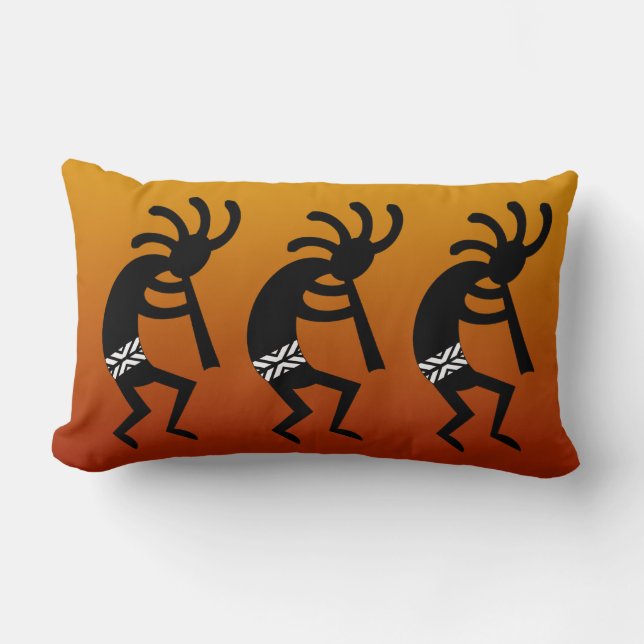 Coussin Rectangle Design Sud-Ouest Kokopelli (Recto)