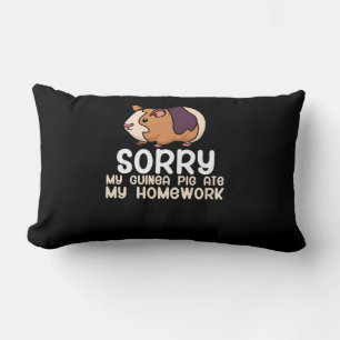 Coussin Rectangle Désolé Mon Cochon De Guinée A Mangé Mes Mains An