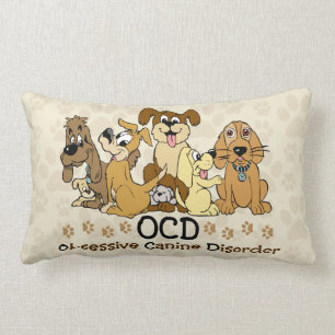 Coussin Rectangle Désordre canin obsédant d'OCD